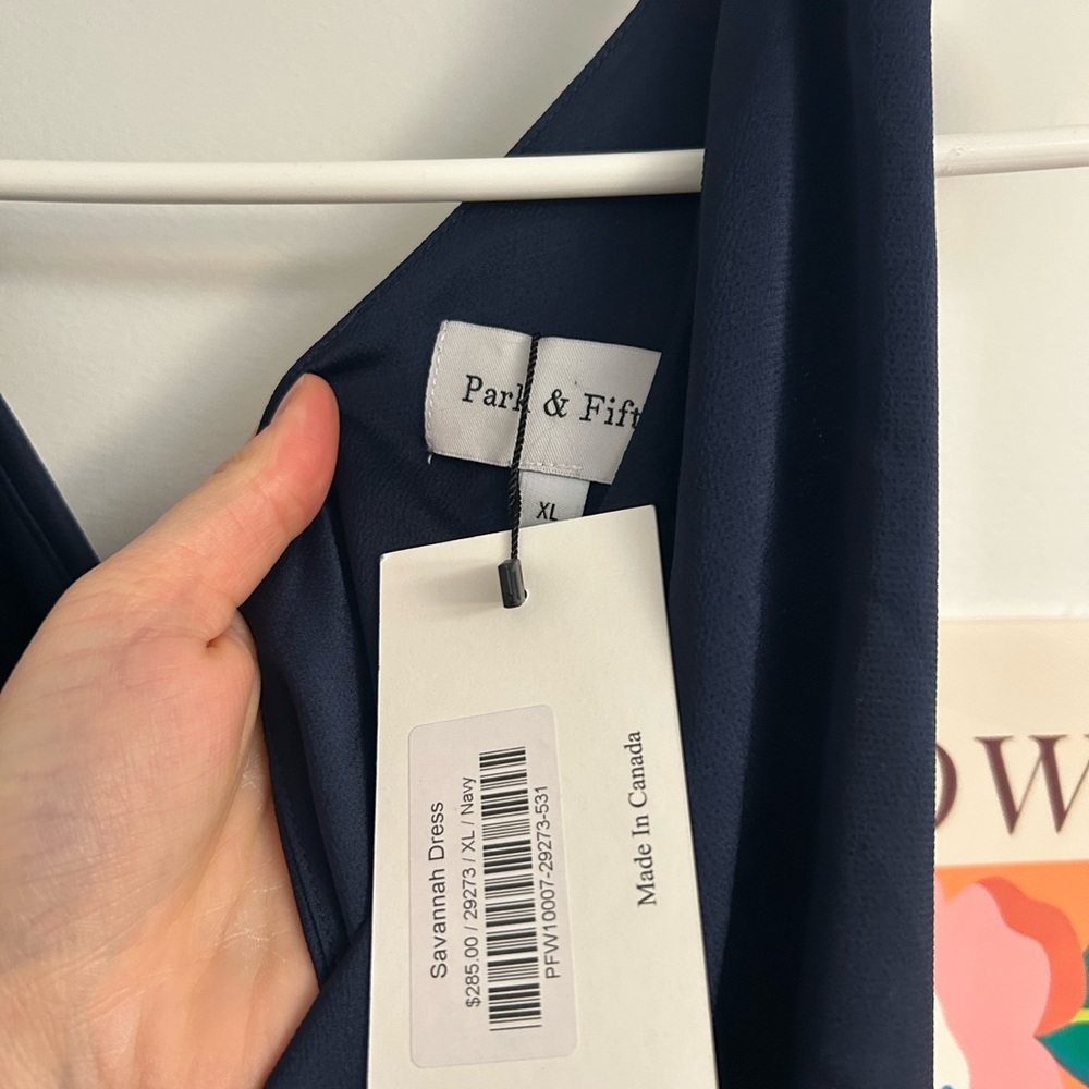 Park & Fifth Navy Satin Maxi Skirt - Picture 5 of 6